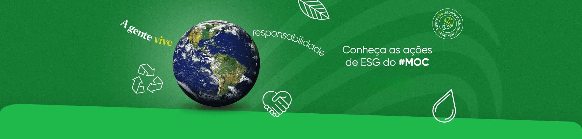 Banner de ESG do shopping